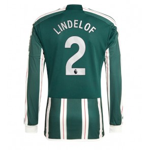 Manchester United Victor Lindelof #2 Venkovní Dres 2023-24 Dlouhý Rukáv